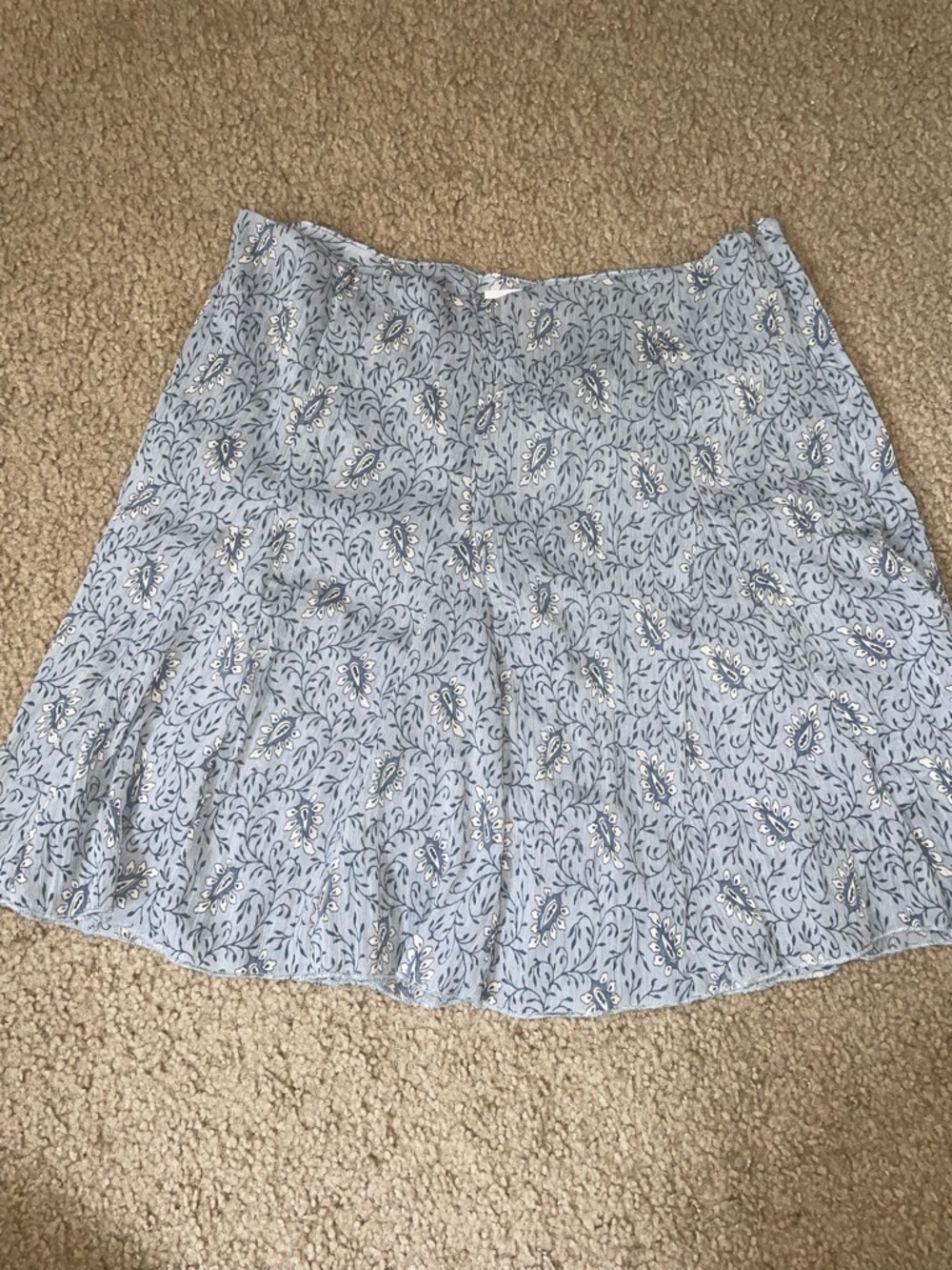 H&M Light Blue Floral Circle Skirt